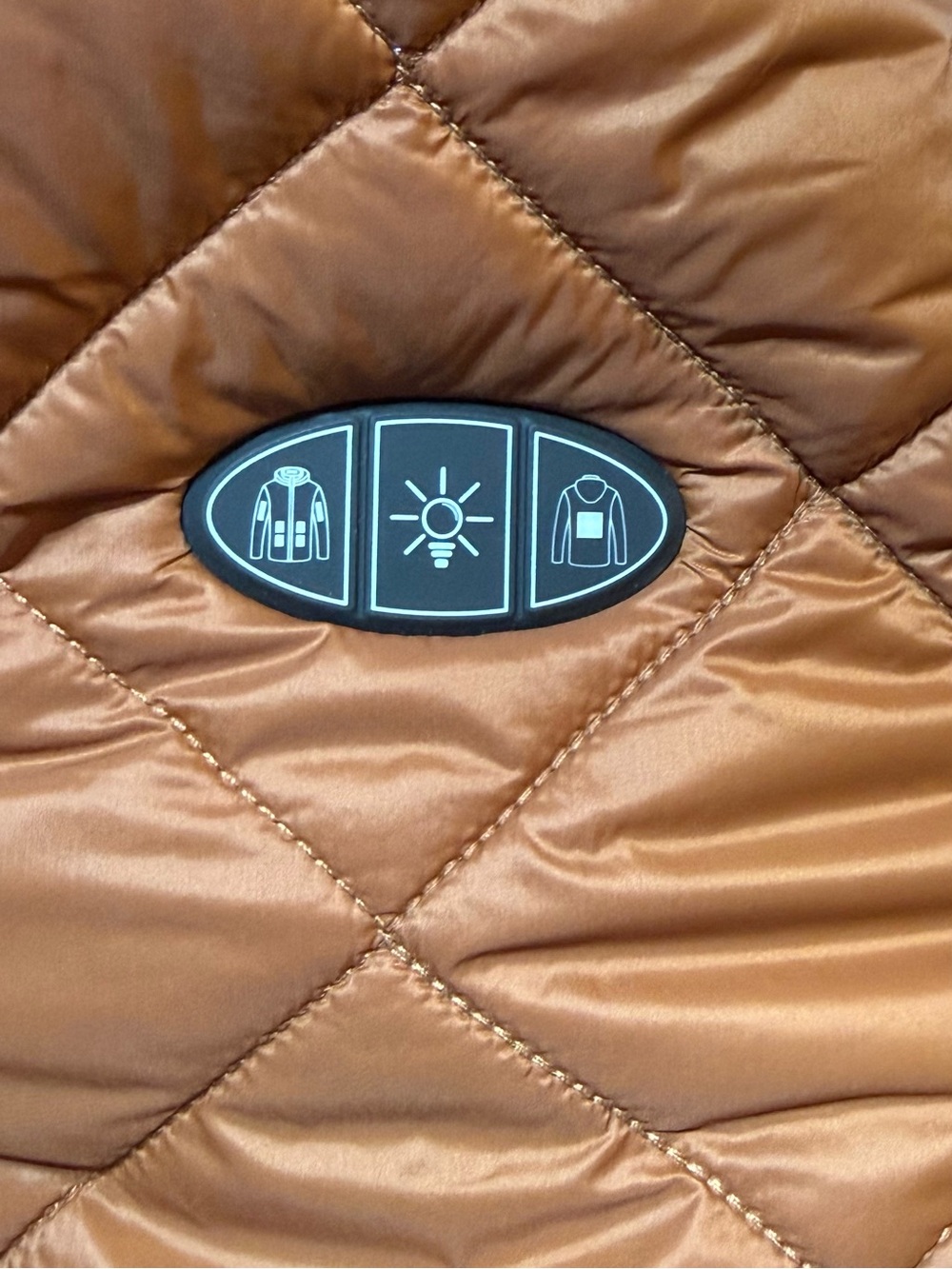 Amazon Women's Quilted Hooded Jacket in Rust size small - Picture 6 of 7